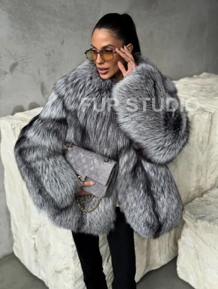 Полушубок из чернобурки - фото 0