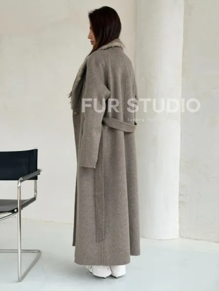 Пальто женское с норкой - фото 7