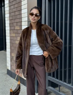 Модная шуба из норки 2025 - фото 10