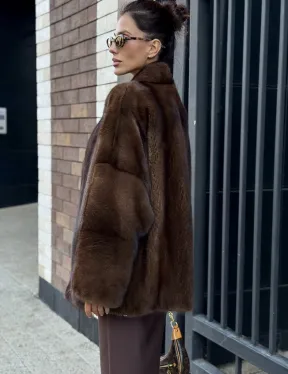 Модная шуба из норки 2025 - фото 5