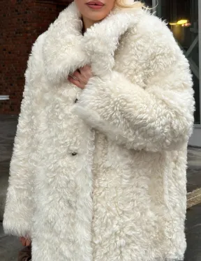 Белая шубка из тиградо - фото 4