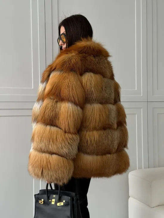 Шуба из натурального меха - лиса огнёвка - фото 10